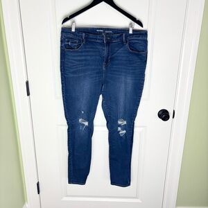 Old Navy Rockstar Mid-rise Women's Dark Wash Skinny Jeans